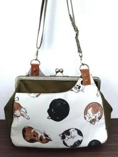 ハンドメイドがま口ショルダーバッグ（G-38）再販