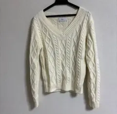 AZUL by MOUSSY アイボリー Vネックセーター