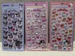 ボンボンドロップシール　クロミ　キティ　ピンク　赤