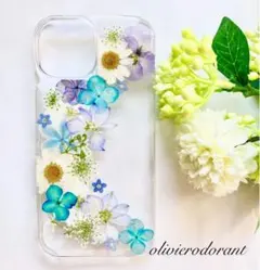 【全機種対応】押し花iPhoneアンドロイドスマホケース