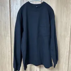 ユニクロ ソフトタッチクルーネックTシャツ 長袖 Lサイズ 黒色