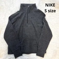 NIKES ハーフジップ　グレー　生成り 袖 スウェットニット
