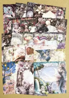 【A】nene様　箔押しリバーシブルメモ　シリーズごちゃ混ぜ　おすそ分け　19枚