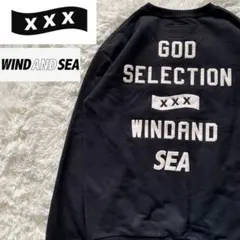 ウィンダンシー ゴッドセレクション XXX トレーナー コラボ 黒 ロゴ刺繍