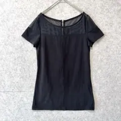【人気】 エゴイスト メッシュ ドッキング 半袖 カットソー バックジップ 黒のサムネイル
