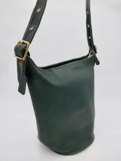 グリーン 90s オールドコーチ 9085 レザーバッグ coach USA製