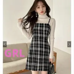 【GRL】 新品未使用タグ付き！ツイードチェック柄ミニワンピース