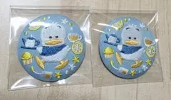 サンリオキャラクターズ　刺繍缶バッジ　あひるのペックル　2個セット