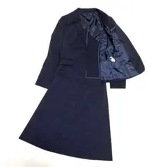 【美品】グリーンレーベルリラクシング スカートセットネイビー ストライプ 38