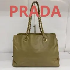 美品✨プラダ ヴィッテロシャイン ショルダーバッグ 2way A4 イエロー