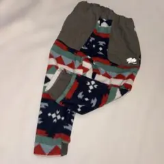 ダイヤ柄　フリース ロングパンツ