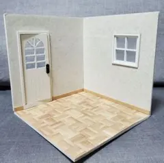居間 ドールハウス背景ボード　1/12 ドールハウス　ミニチュア　ハンドメイド