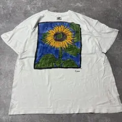 90s ジュディ・バスウェル アートTシャツ XL 花柄 パンジー - メルカリ