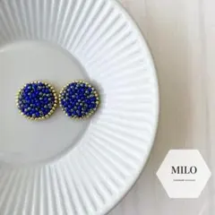 ビーズ刺繍 ピアス