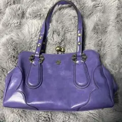 美品 ANNA SUI アナスイ ディディオン がま口 ハンドバッグ ボルドー 