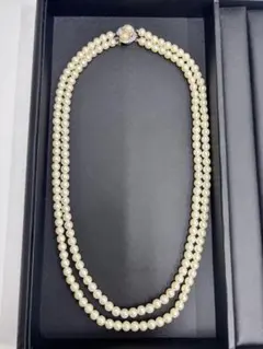 ホワイトパール 二重巻きネックレス