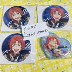 【4点セット】あんスタ 新衣装 缶バッジ ハート缶 β キャラバッジ レオ