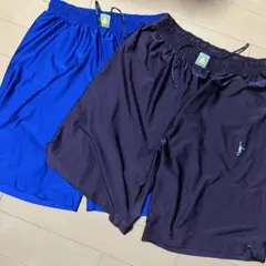 IN THE PAINT XL ブルー　エンジ　 バスケパンツ　2枚セット