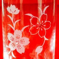 名入れ桜彫刻グラス タンブラー 310㎖送料無料 ギフト オーダー