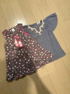 GYMBOREE ドット柄フリルワンピース 、Crazy8シャツのサムネイル