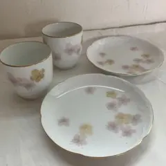 【新品・箱なし】大倉陶園 初御代桜 和のおひとり様セット×2（カップ＆皿）のサムネイル