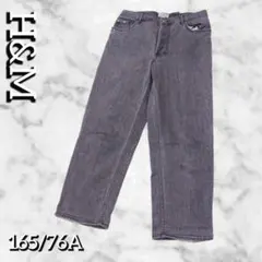 ✨H&M エイチアンドエム メンズ ストレートデニムパンツ 黒系