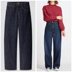 UNIQLO U ユニクロ ユー ワイドフィット カーブジーンズ 26
