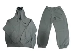 HUF グリーン フルジップパーカーSとスウェットパンツ Mのセットアップ