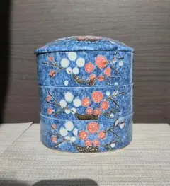 紅白南天 三段重 陶磁器 和食器