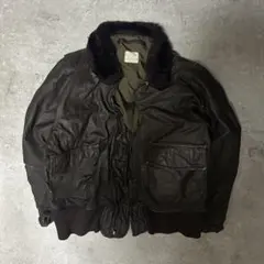 80s G-1 レザー フライトジャケット vintage 米軍 本革 革ジャン