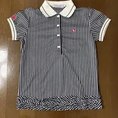 le coq sportif ゴルフ　ストライプ ポロシャツ S