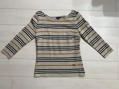 BURBERRY LONDON ボーダーカットソー 七分袖