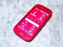 らくらくスマートフォン　ピンク SIMフリー　ワンセグ