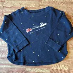 星柄車プリントネイビーTシャツ 90サイズ