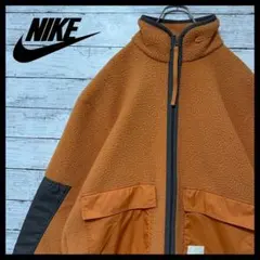 【定番人気】NIKE☆ フリース　刺繍ロゴ　ゆるだぼ　ビッグポケット　Lのサムネイル