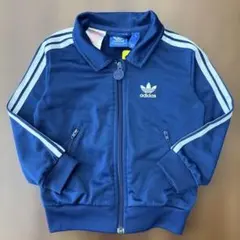 adidas トラックジャケット キッズ服 古着 ネイビー 100サイズ