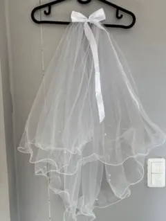 結婚式 前撮り リボンパール ベール