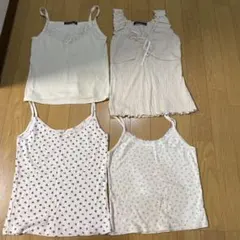brandy Melville ホワイト小花柄キャミソール4点セット