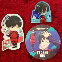 ブルーロック ステッカー アクリルクリップ コースター 糸師凛セット