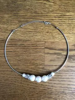 【Rire Fete】シルバー パール ビジュー ネックレス