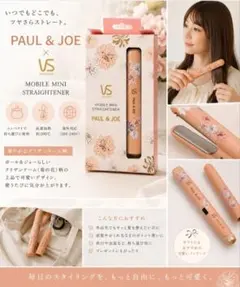 【美品】PAUL & JOE モバイルストレートアイロン USB対応 完品セット