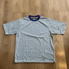 L.L.Bean ボーダーTシャツ 半袖 M グレー×パープルのサムネイル