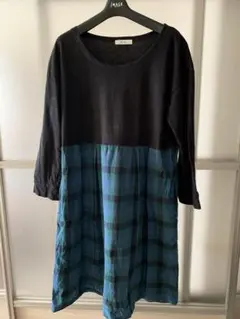 ニコアンド  チェックワンピース