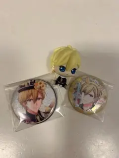 アイドリッシュセブン　アイナナ　六弥ナギ　ピンバッジ 2個セット フィギュア付き