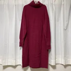 UNIQLO ユニクロ＊3Dプレミアムラムタートルネックワンピース レギュラー