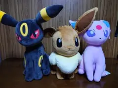 【5/10まで値下げ】 ポケモン 特大ぬいぐるみのイーブイ＋エーフィ＋ブラッキー