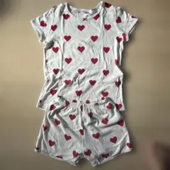 PETIT BATEAU ハート柄 パジャマ 130センチ