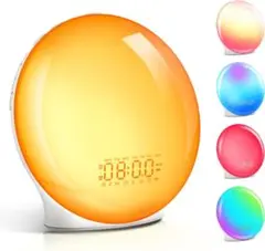 目覚まし時計 光 目覚ましライト Bluetooth音楽・休日/平日アラーム設定