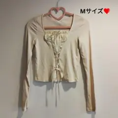 【新品未使用】Dazy　SHEIN ベージュ 長袖 リボン付トップス