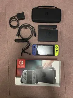 Nintendo Switch 本体 青/黄 充電器・ケース付き